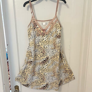 Animal print lace slip dress size XL